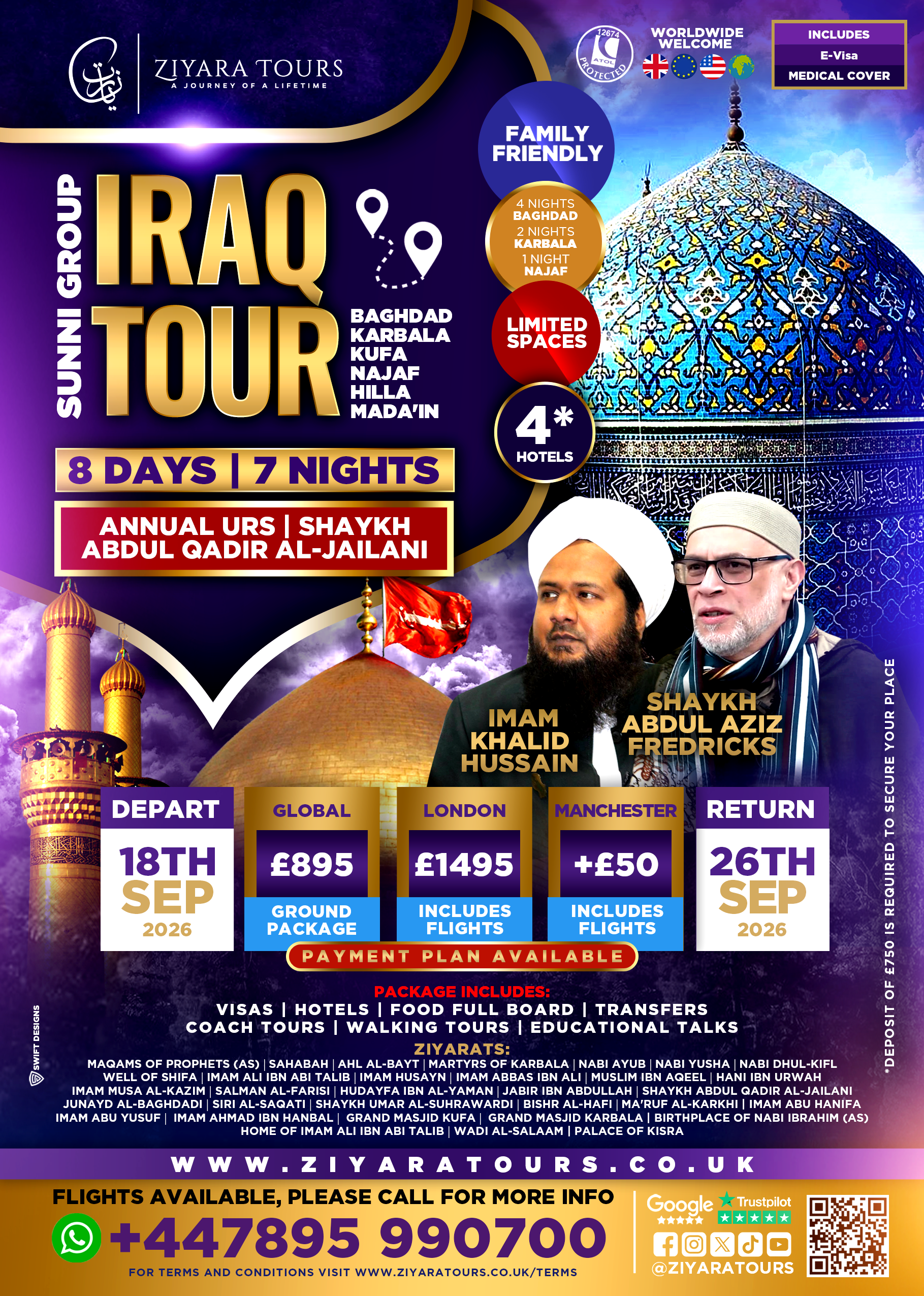 Iraq Sept Tour, Annual Urs 2026