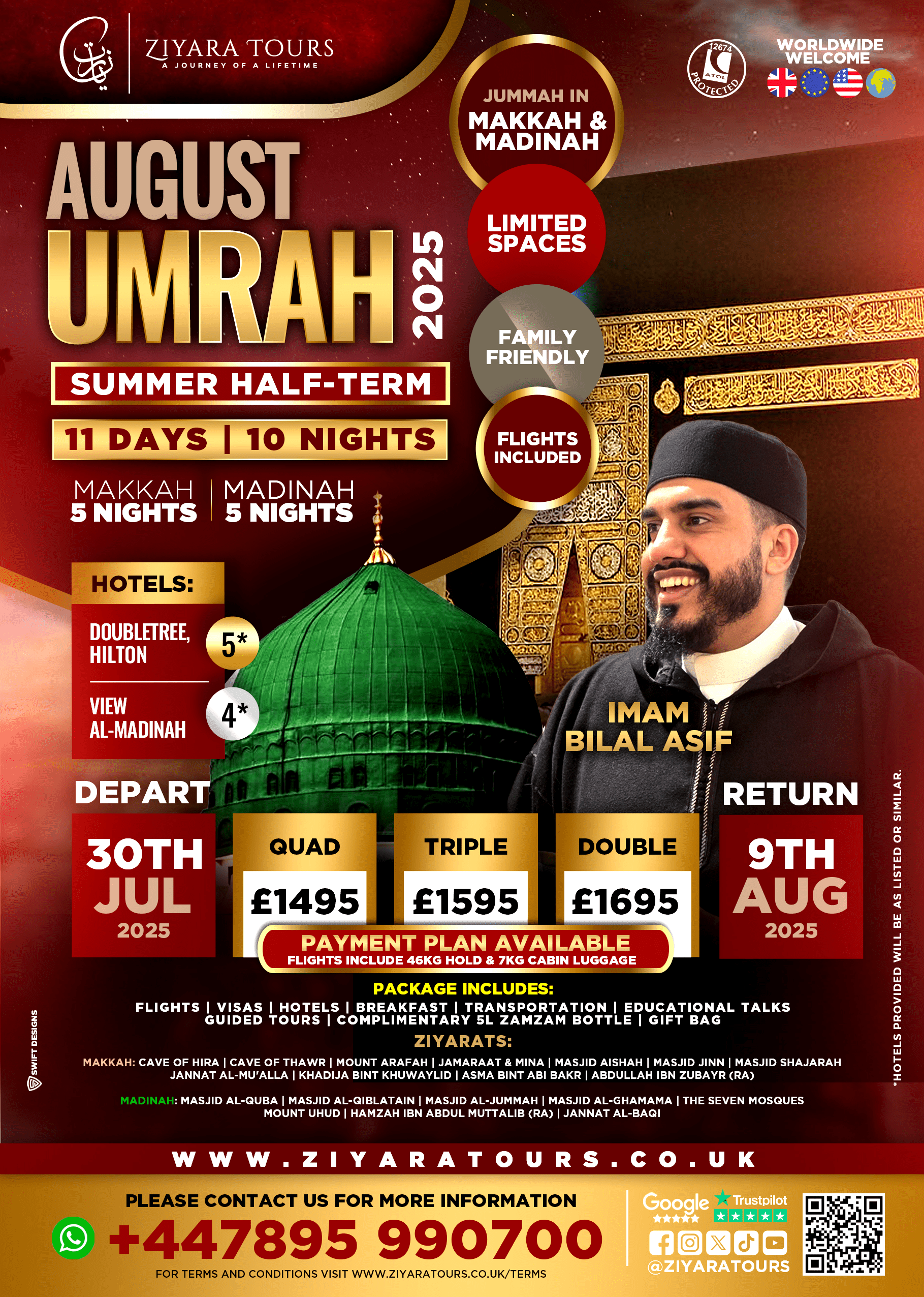 (Sold Out) Umrah Tour, August (Summer Holidays)