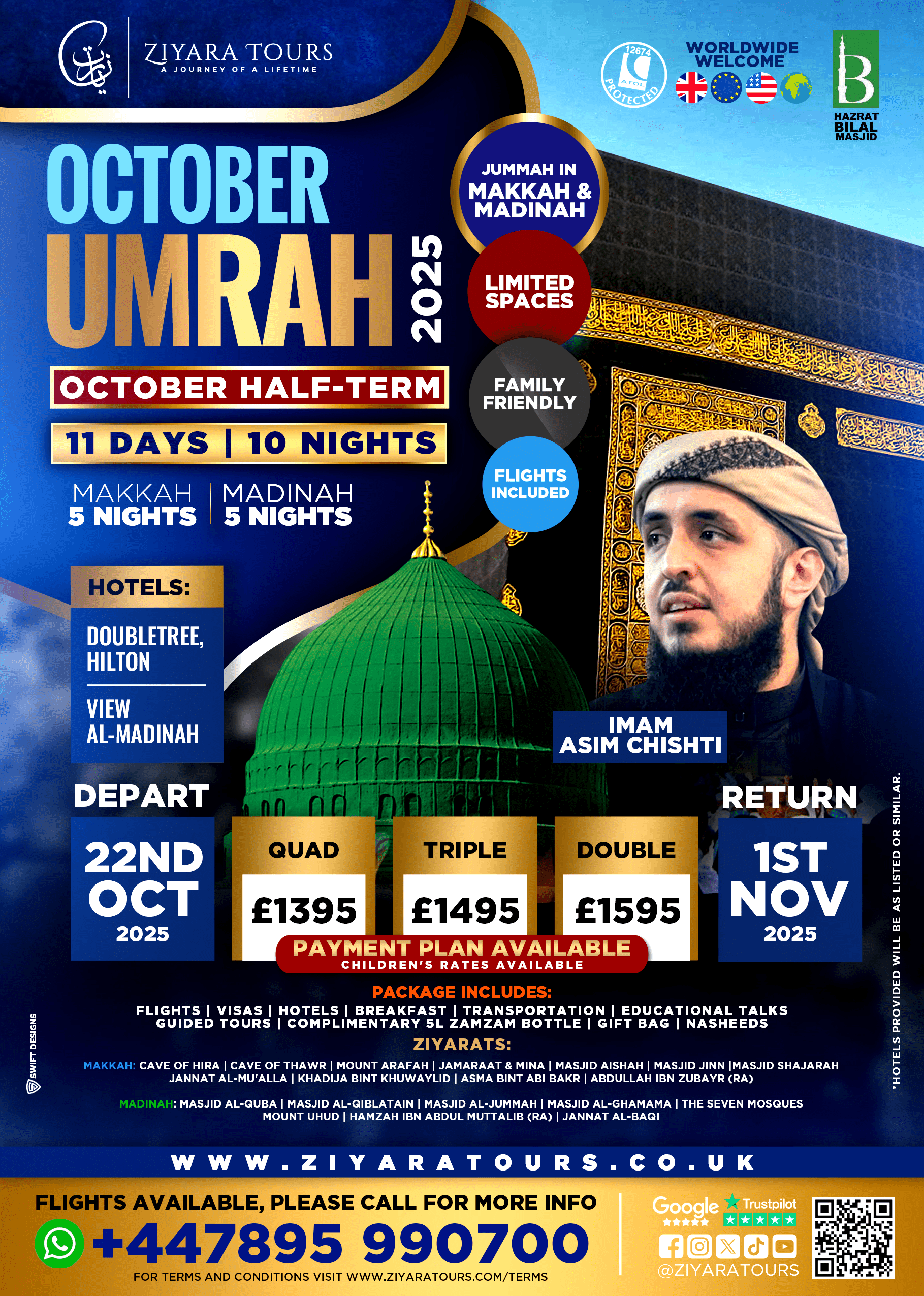 Umrah Package, Oct Tour (Holidays) 2025