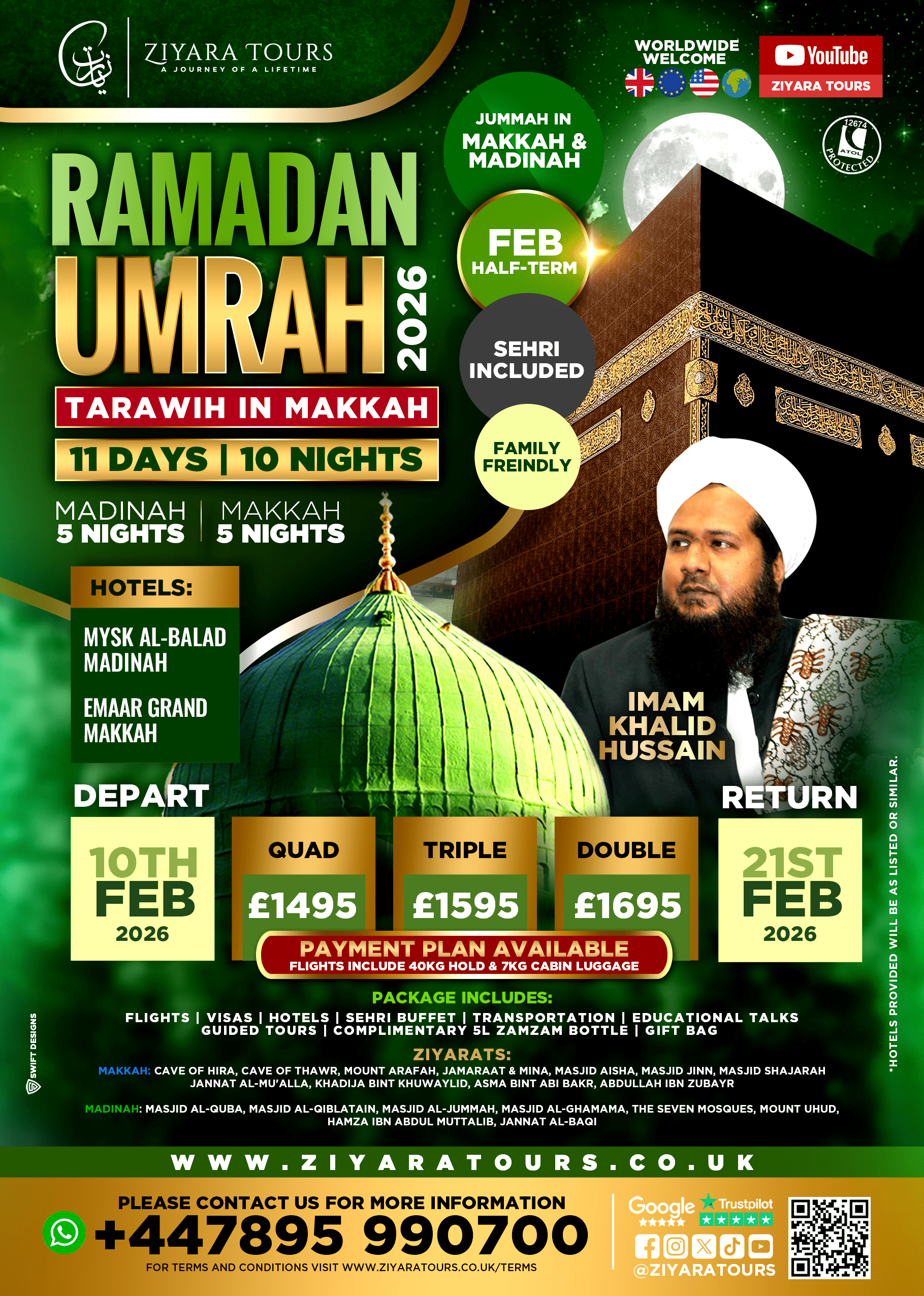 Ramadan Umrah Tour, Feb (Half-Term) 2026
