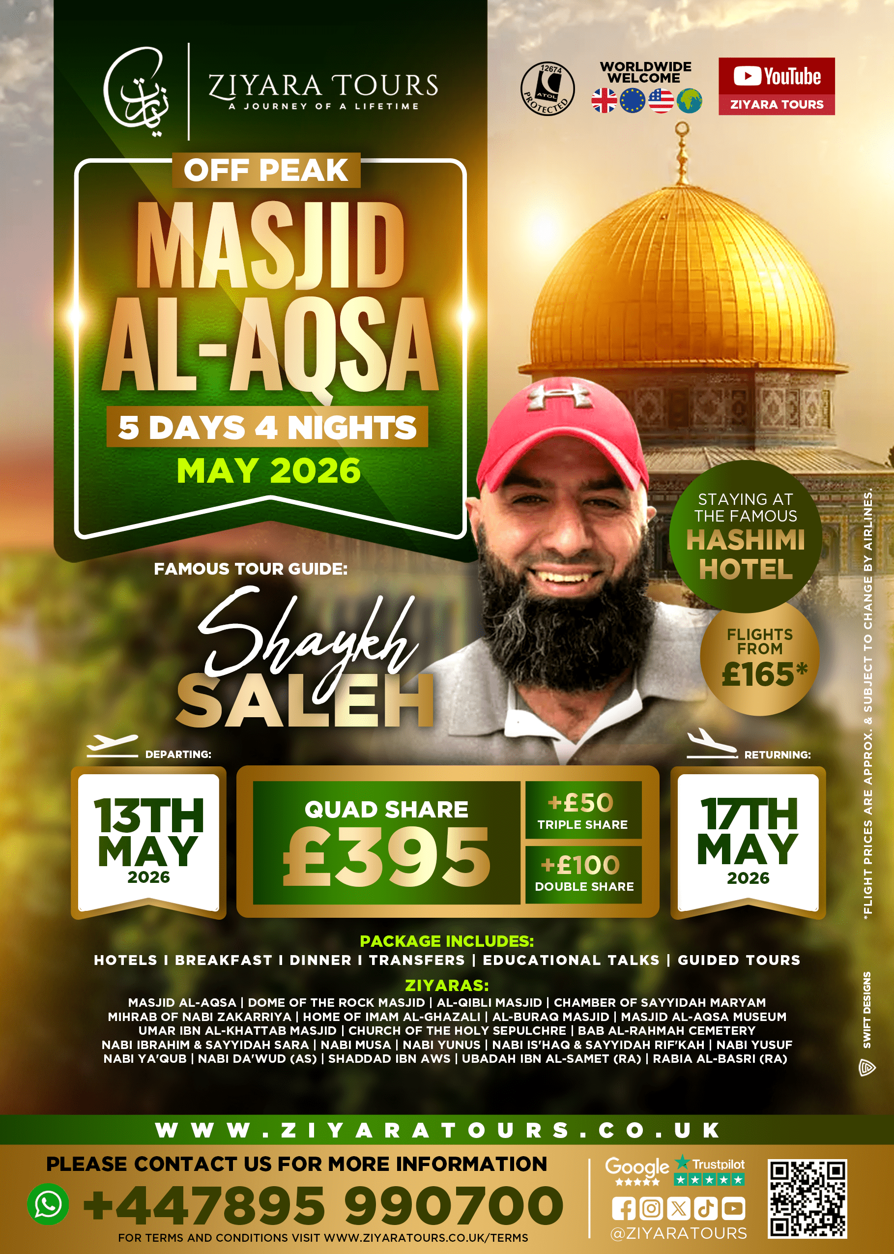 Masjid Al Aqsa, May 2026 Tour Package (Off-Peak)