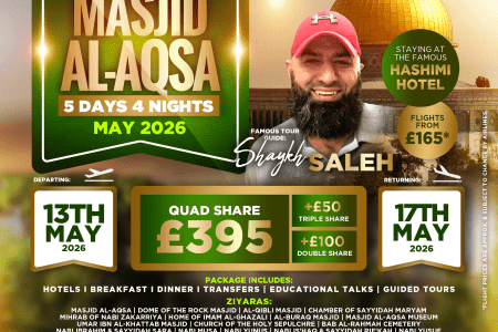 Masjid Al Aqsa, May 2026 Tour Package (Off-Peak)